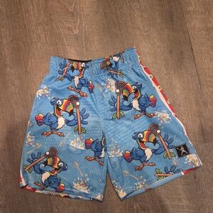 Lacrosse Unlimited Kids Vibrant Parrot Print Shorts